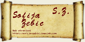 Sofija Zebić vizit kartica